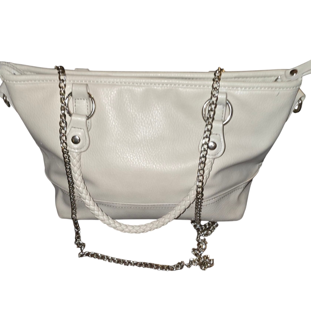 Bueno Gray Leather Tote Bag